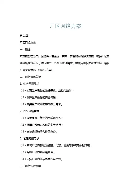 厂区网络方案