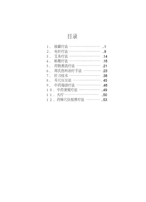 中医适宜技术项目