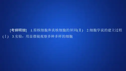 2020年高考生物必修1一轮复习课件第一单元第1讲走近细胞