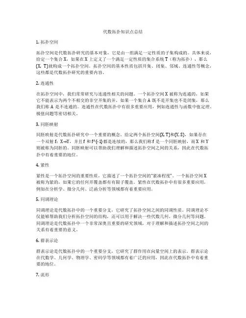 代数拓扑知识点总结