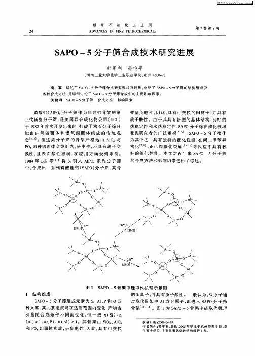 SAPO-5分子筛合成技术研究进展