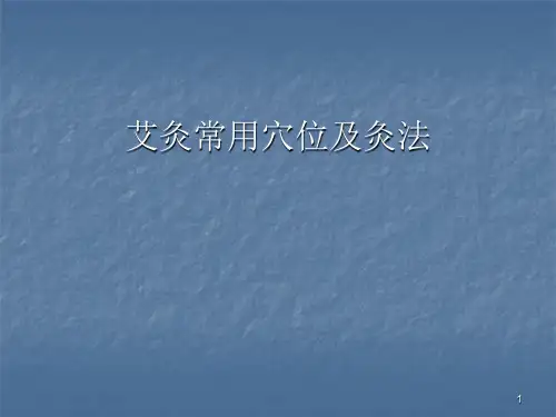 常用艾灸穴位及灸法ppt课件