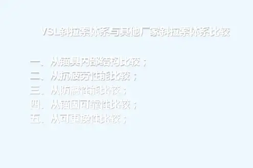 VSL钢绞线斜拉索体系的对比