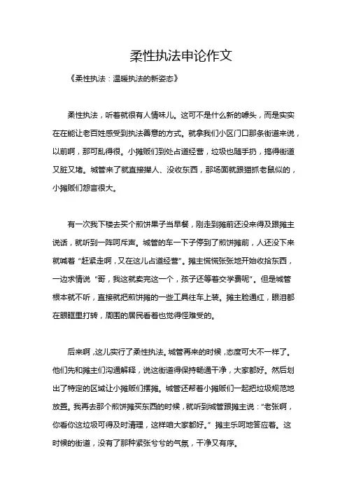柔性执法申论作文