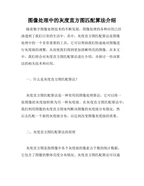 图像处理中的灰度直方图匹配算法介绍