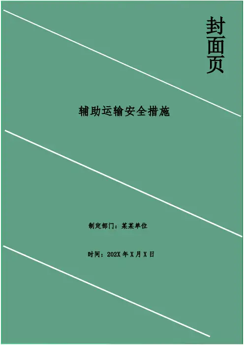 辅助运输安全措施