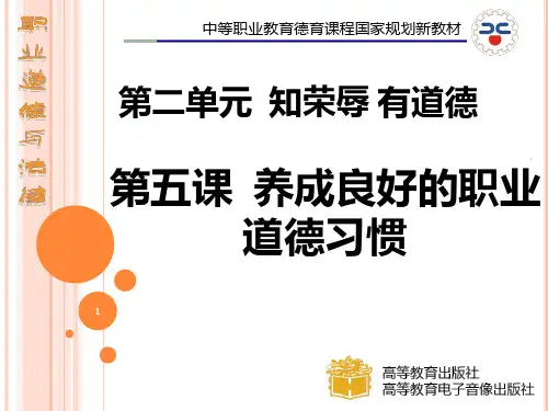 职业道德与法律五课 PPT课件