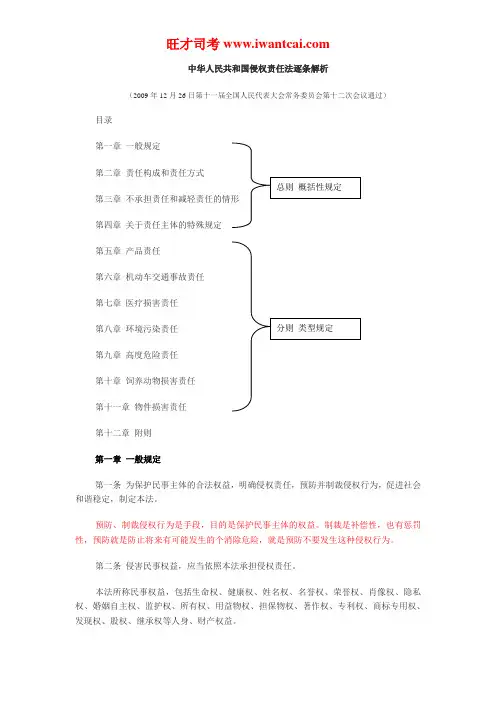 侵权责任法逐条释义与案例精析讲义