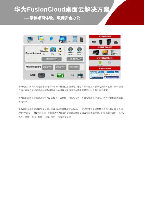华为FusionCloud桌面云解决方案