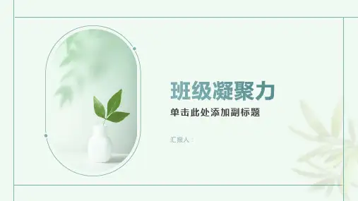 班级凝聚力班会(PPT)