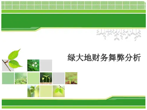 绿大地财务舞弊分析