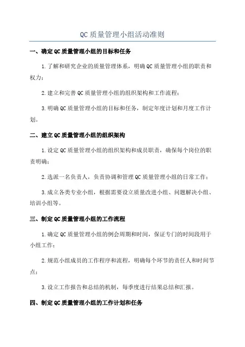 QC质量管理小组活动准则