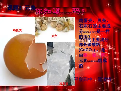 九年级化学上册第3单元课题3《元素》