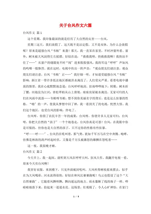 关于台风作文六篇