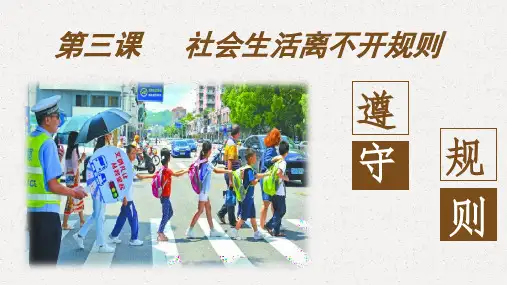 道德与法治八年级上册 3.2 遵守规则 课件(32张)