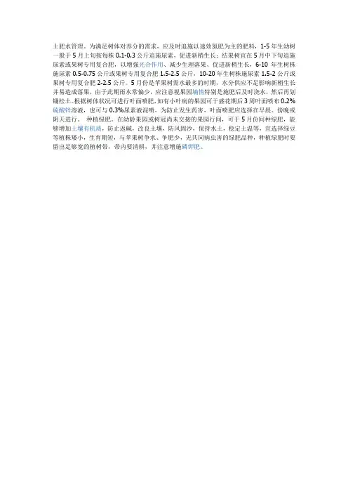 土肥水管理
