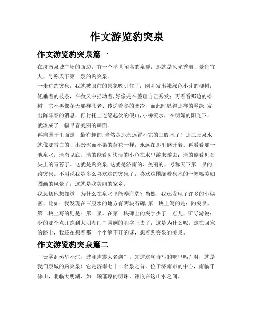 作文游览豹突泉