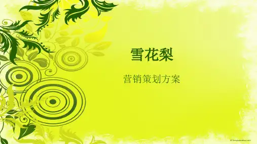 农产品市场雪花梨营销策划方案