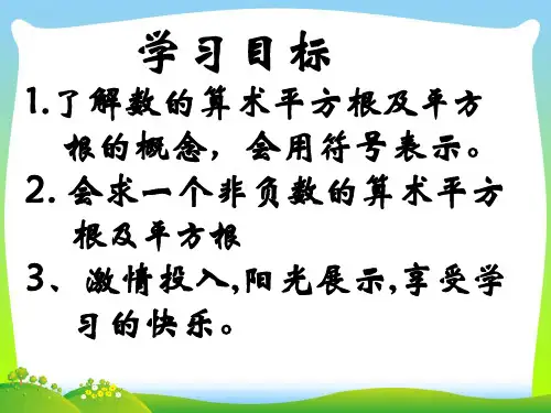 【新】人教版七年级数学下册第六章《平方根》公开课课件 (4).ppt