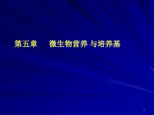 微生物学第五章微生物营养与培养基PPT课件