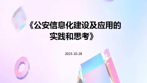 公安信息化建设及应用的实践和思考