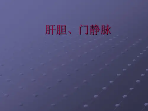 肝胆、门静脉解剖ppt课件