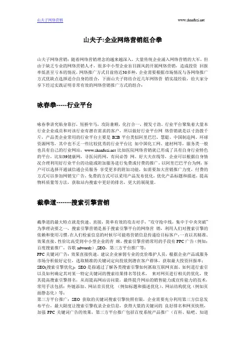 山夫子企业网络营销组合拳