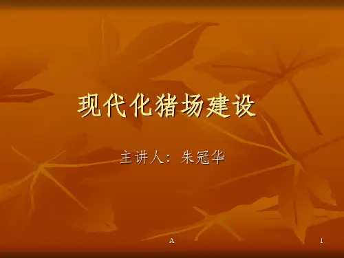 现代化猪场建设与管理