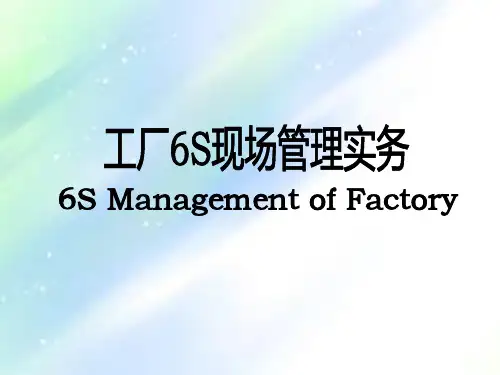 培训教材-工厂6S现场管理实务-PPT