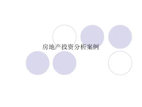 房地产投资项目分析(案例)