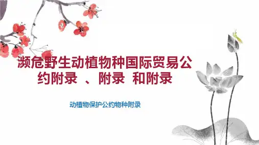 濒危野生动植物种国际贸易公约附录 、附录 和附录