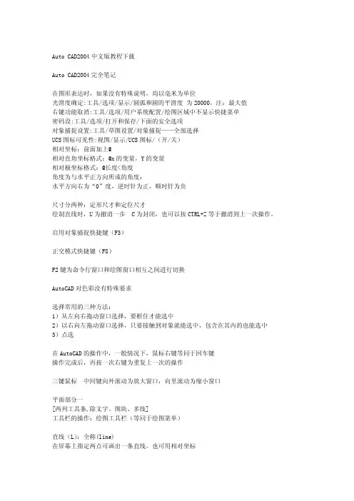Auto_CAD2004中文版教程下载《免费版》