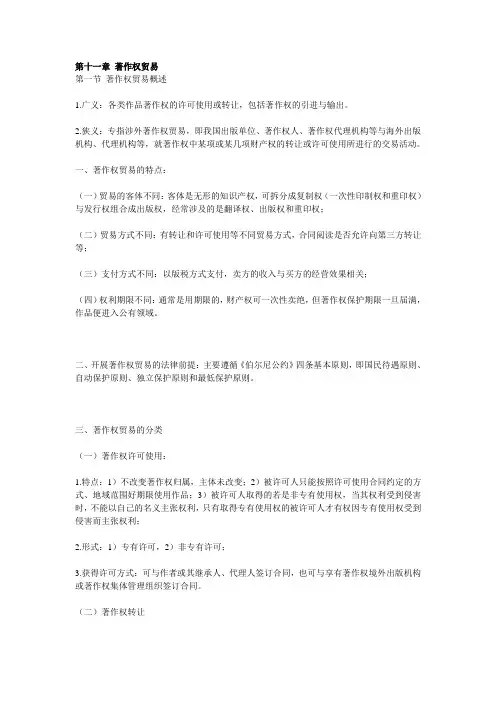 第十一章 著作权贸易