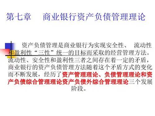 第7章 商业银行的资产负债管理