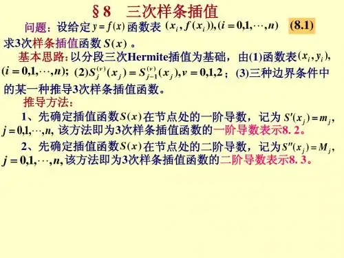 8 三次样条插值