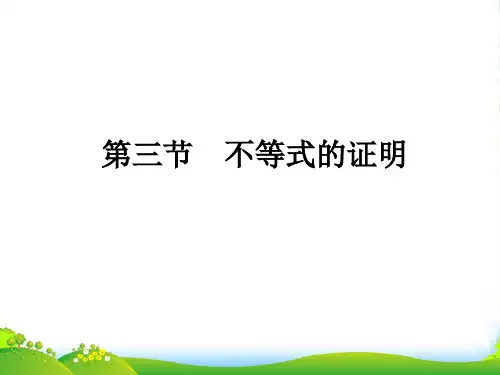 高考数学理一轮复习 63不等式的证明课件