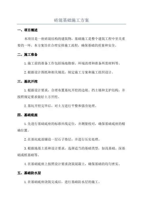 砖混基础施工方案