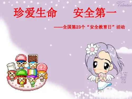 小学班会珍爱生命安全第一ppt课件