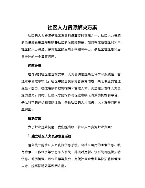 社区人力资源解决方案