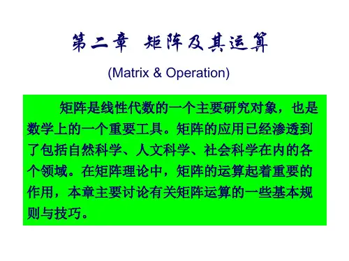 线性代数 矩阵及其运算优秀PPT