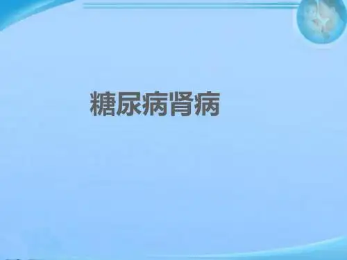 糖尿病肾病  ppt课件