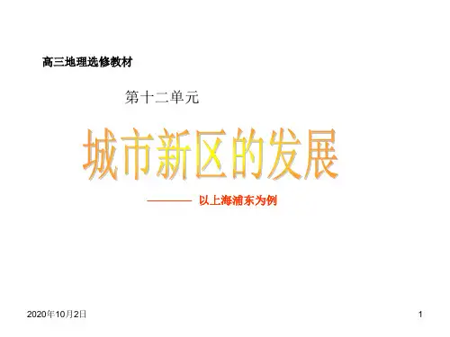 建设上海浦东新区的地理背景PPT课件