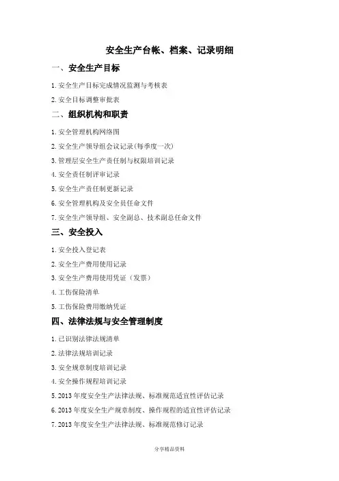 标准化13要素记录表格