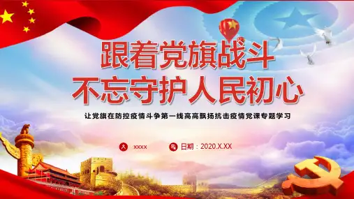防控疫情党员先锋事迹PPT