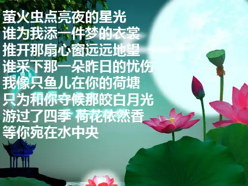 荷塘月色歌词