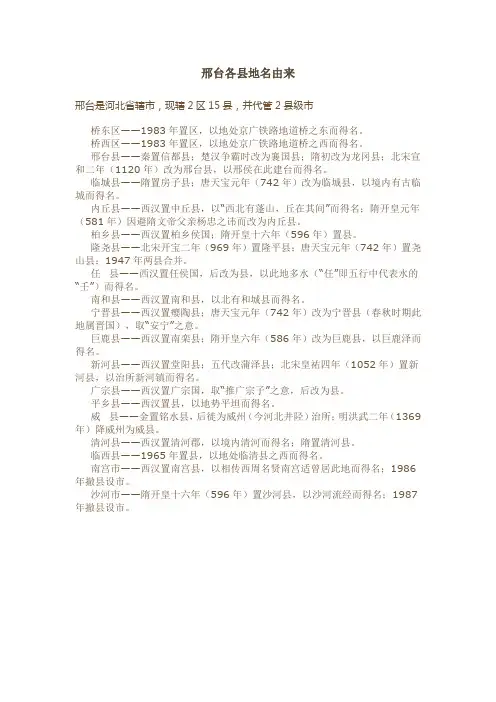 地名由来