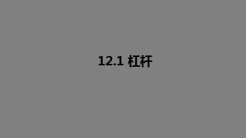 八年物理下12.1杠杆
