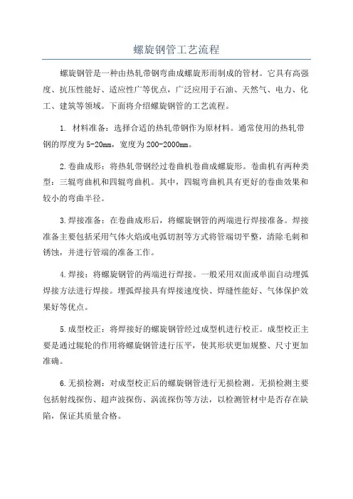 螺旋钢管工艺流程