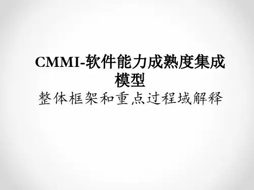 cmmi整体框架和过程域解释讲解