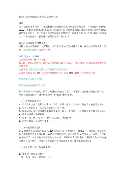 数点红-远程电脑控制安全U盘使用说明